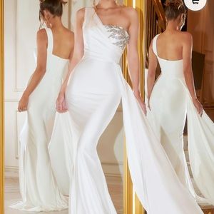 White strapless Portia and Scarlett gown